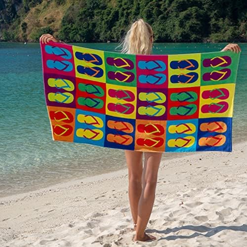 מגבת חוף מודפסת של ארקרייט - כותנה סופגת סופגת וייבשת מהירה מגבת בריכה אוקיאנית לחוף, ספא