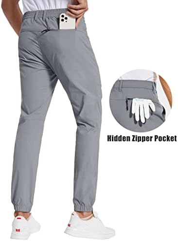 מכנסיים של גולף גולף של Puli גברים עם מכנסיים עם 4 כיסים אטומים למים כושר טיולים רגליים מכנסי עבודה