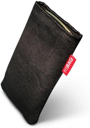 Fitbag Techno שחור מותאם אישית מותאם אישית עבור LG Google Nexus 5. כיס בד חליפה עדינה עם רירית מיקרו -סיב משולבת