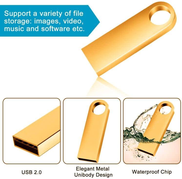 כונן אגודל USB 64GB 5 חבילה USB 2.0 כונן קפיצה כונן קפיצה 64 ג'יגה -בייט, （זהב 64GB 5 חבילה Å