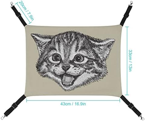 חתול ערסל חתול חתול מיטת כלוב חלון מוט תליית שטח חיסכון עבור חיות מחמד קטנות 16.9& 34; איקס13