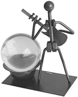 כדור בדולח ברור עם גיטרה מטאלית משחק דמות דמות מחזיק בסיס שולחן תצוגה - כדור צילום קריסטל כדור