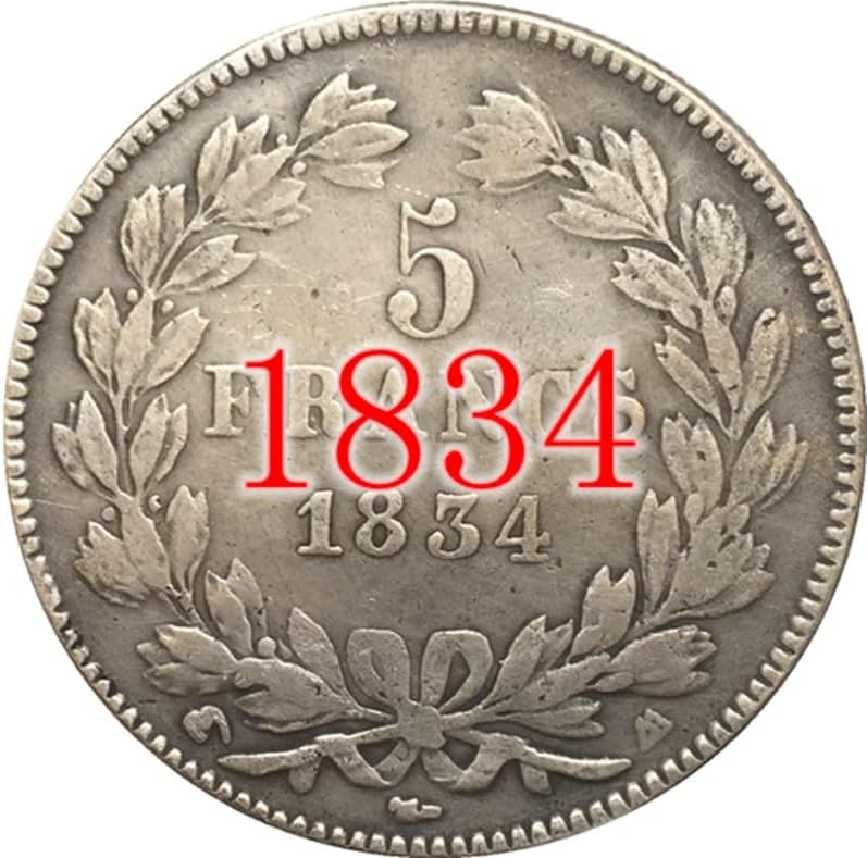 13 תאריך שונה מטבעות צרפתים טהורים נחושת טהורה מכסף מצופה עתיק כסף מטבעות מלאכה יכולות לנשוף