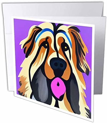 3drose מגניב מצחיק חמוד חמוד לגור כלב כלב פיקאסו חיות מחמד קוביזם - כרטיסי ברכה