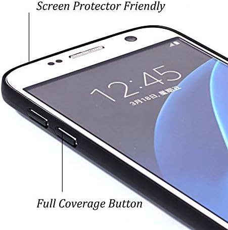 Galaxy S7 Slim Case Ultra-Dike Anti-Scratch קשה נקייה נקייה מראה מינימלי כיסוי עבור Samsung S7 Shell Black