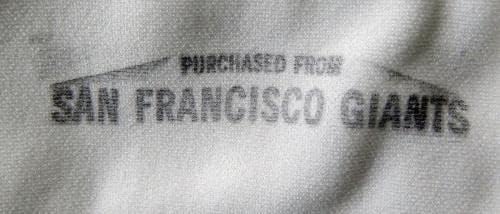 1993 סן פרנסיסקו ענקים ג'ון פטרסון 7 משחק הונחה ג'רזי לבן DP17475 - משחק משומש גופיות MLB