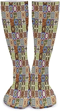 מרוקו אתני דפוס הברך גבוהה גרביים חמוד ירך גבוהה גרביים מצחיק מעל את עגל גרב חורף חם ארוך גרב לגברים נשים
