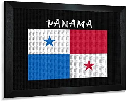 דגל של פנמה יהלומי ציור ערכות תמונה מסגרת 5 עשה זאת בעצמך תרגיל מלא ריינסטון אמנויות קיר תפאורה למבוגרים