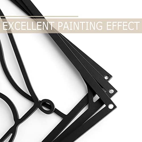 פינטררי אמנות שחור מופשט קיר מתכת אמנות 3D פסלי קיר מתכת מרקמים מודרניים עיצוב עיצוב קיר מתכת לעיצוב בית מגורים