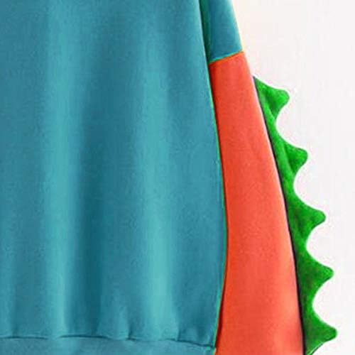 NYYBW דינוזאור אופנה אופנה מזדמנת שרוול רופף צמרות סווטשירט ארוך חולצות נשים