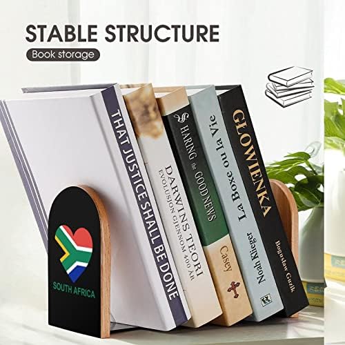 אהבת דרום אפריקה ספר מסתיים עבור מדפי עץ ספר סטנד ספר מחזיק עבור ספריית בית ספר משרד בית מחקר דקור