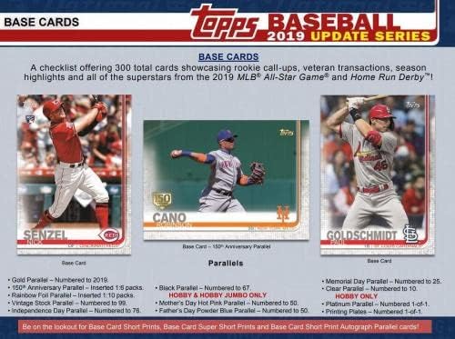 2019 Topps Update Series Baseball Bobby Box Jumbo Box - חבילות שעוות בייסבול