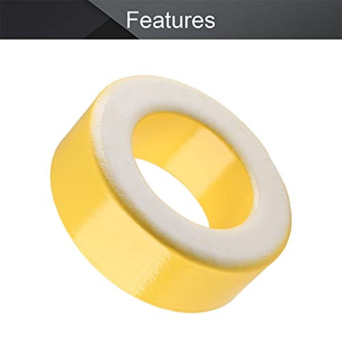 פילקט 3 יחידות טורואיד ליבת טורואיד חנק אבקת ברזל טבעת פריט טבעת 24.1x39.9x14.5 ממ ， צהוב ולבן