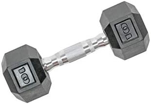 Tru Grit Fitness Rumber Hex משקולות-הכוללות ידיות מצופות כרום ארגונומיות, ליבת ברזל יציקה מוצקה, צורה משושה וראשי