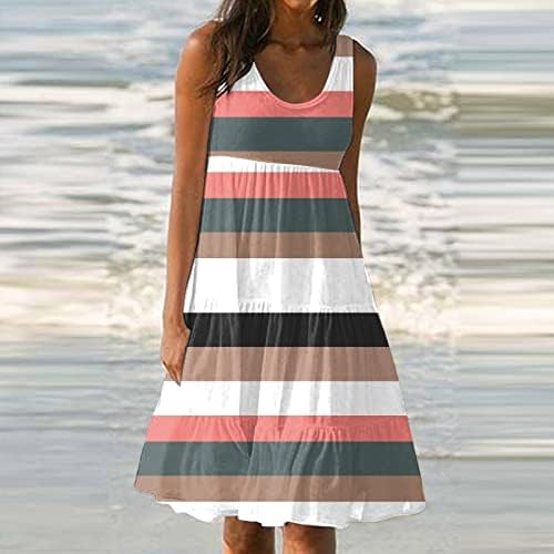 שמלת נשים שמלת נשים הדפס מזדמן חצאית חוף חצאית Sundress