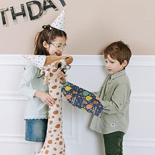 בעלי חיים צבעוניים קראפט יום הולדת שמח עטיפת נייר גיליונות שטוחים כלבים אריות דפוס לילדים לילדים בנות