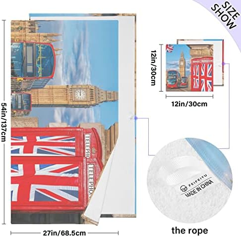דגלים בריטים דוכנים ביג בן לונדון מגבת רחצה מגבות כותנה מגבות למגבות אמבטיה מגבות אמבטיה 1 מגבת רחצה 1 מטלית