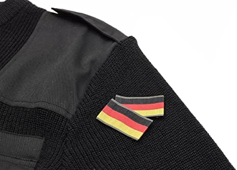 סגנון צבא גרמני סופר-טק סוודר קומנדו ג'רזי סוודר שחור תערובת צמר