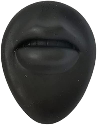 דגם פה סיליקון פויילי - סיליקון שחור דגם פה אנושי שפתיים מלאכותיות - מודל פה תלת -ממדי - לתרגול ההוראה של דיקור