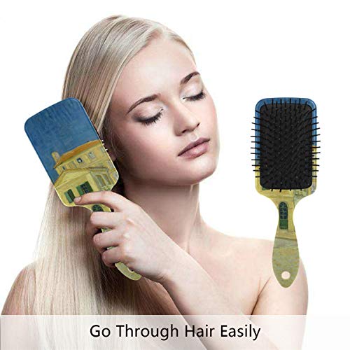 מברשת שיער של כרית אוויר של VIPSK, צביעת שמן של ואן גוך צבעונית פלסטיק, עיסוי טוב מתאים ומברשת שיער