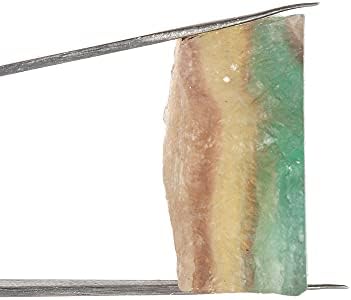 Gemhub דו-צבעוני פלואוריט מחוספס רופף דו-צבעי פלואוריט אבן חן 112.45 CT אבן פלואוריט דו-צבעונית