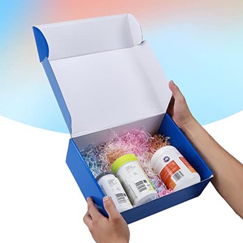 פארג ' 12 על 9 על 4 קופסאות משלוח כחולות 20 מארז, קופסא מיילר ספרות קרטון גלי בינוני לאריזת מתנות דיוור לעסקים