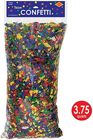 Beistle Multi Color Ticke Table Table Confetti לחגיגת חתונה למסיבת יום הולדת קישוטים לסילבסטר, 187.5 ליטרים, רב