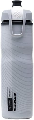 BlenderBottle Hydration Halex מבודד בקבוק מים עם קש, 24 גרם, לבן