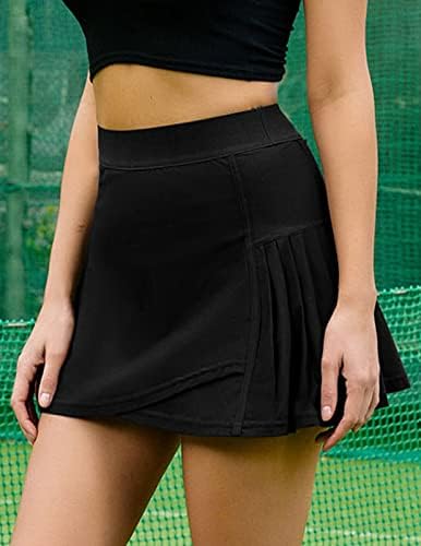 ג'ק סמית 'נשים קפלו חצאיות טניס קלות משקל קלות חצאיות גולף אתלטיות עם מכנסיים קצרים