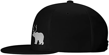 כובע Snapback לגברים נשים שחור מתכוונן כובע בייסבול בייסבול בייסבול וינטג 'שטר היפ הופ כובע