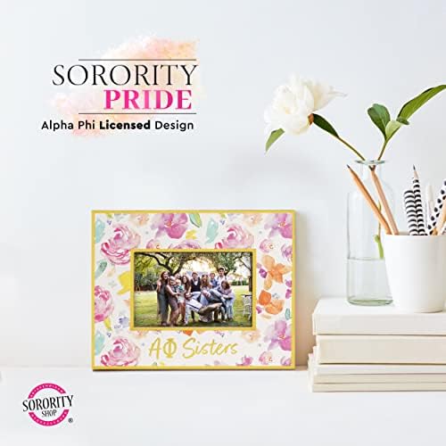 Sorority Shop Phi Sigma Sigma מסגרות תמונה של אחות עם עיצוב פרחוני חמוד, לתמונות 4 x 6, מתנות Sorority