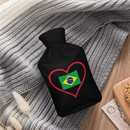 אוהב ברזילי לב אדום לב בקבוק מים חמים עמיד שקית מים חמים בקבוק מים חמים למיטה ביתית