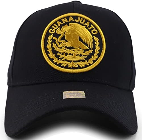 טרנדי הלבשה חנות ערים של מקסיקו עגול לוגו רקום מובנה בייסבול כובע