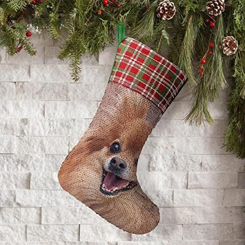 נצנץ כלבים פומרניאן מגרש חג מולד קיר מבריק קישוטים לקישוטים למסיבת חג עץ חג המולד