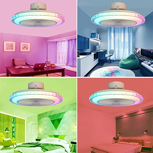 נורית תקרה של מאוורר LED Cutyz עם תאורה ומאווררי תקרה שלט רחוק