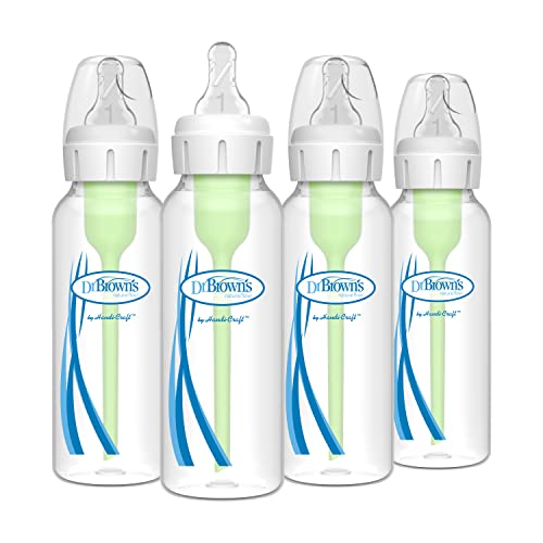 ד ר בראון של אינסטה-להאכיל תינוק בקבוק חם ומעקר & מגבר; זרימה טבעית, אנטי-קוליק אפשרויות + בקבוקי