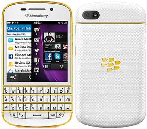 BlackBerry Q10 SQN100-3 16GB 4G LTE לא נעול GSM OS 10 טלפון - לבן/זהב