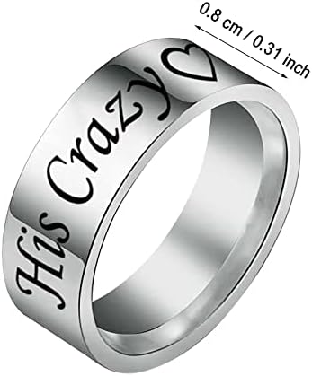 טבעות אופנה של נשים פשוט טבעת טבעת פלדה טיטניום טבעת תכשיטים חמודים מצוירים