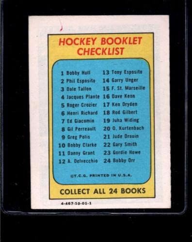 17 KEN DRYDEN HOF - 1971 TOPPS/OPC חוברת כרטיסי הוקי מדורגת NM+ - כרטיסי הוקי לא חתומים