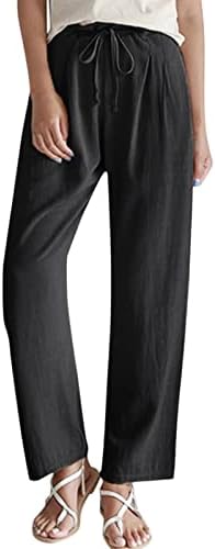 מכנס מכנסי מכנסיים מלאים של רונגקסי בצבע מוצק מכנסי מותניים אלסטי רופף מכנס מכנסיים אלגנטיים רופפים