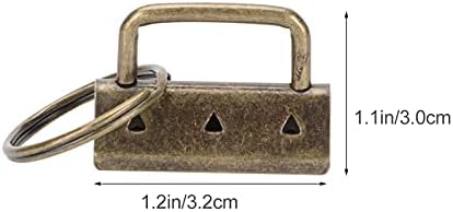 30 יחידות מפתח פוב חומרה חומרה בד סרט מחזיק מפתחות צמיד זנב קליפ עם טבעת מפתח שרשרת פוב חומרת מפתח פוב