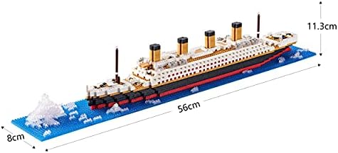 גדול גודל טיטניק צעצוע ספינה דגם ערכת למבוגרים וילדים מיקרו בלוק עם צבע חבילה