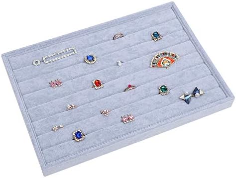 עיצוב 7 חריצים טבעת עגילים ארגונית מחזיק תכשיטי מגש תיבת ראווה תצוגת מגירה ארגונית מתנות עבור אשת