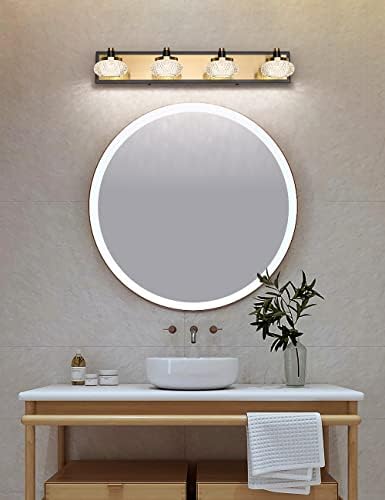 גוף תאורה יהירות אמבטיה 7 דגבי 4 אור מעל מראה מודרני הוביל אורות קיר אקריליים לחדר אמבטיה באורך