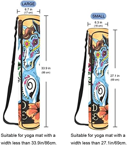 תיק מזרן יוגה של רטגדן, פרחוני יום המלח סוס תרגיל מנשא מזרן יוגה עם רוכסן מלא תיק נשיאה עם רצועה מתכווננת לנשים