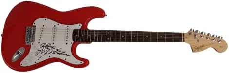 סטיב מילר חתום על חתימה בגודל מלא מכונית מירוץ אדום פנדר סטרטוקסטר גיטרה חשמלית - להקת סטיב מילר עם אימות JAME