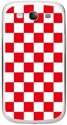 דגל דגל עור שני אדום x לבן / עבור Galaxy S III SC-06D / DOCOMO DSCGS3-PCCL-299-Y079