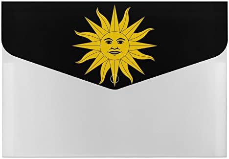 אורוגוואי דגל פלסטיק צבעוני קובץ תיקיית עם 6 כיסים ארגונית אקורדיון מחזיק מסמך עבור בית משרד
