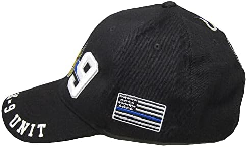 ק - 9 יחידה דק כחול קו משטרת ארה ב כחול קו תיקון על צד רקום כובע כובע