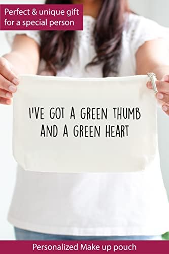 את אורן בלום צמח מאהב מתנות, צמח מאהב איפור פאוץ, יש לי אגודל ירוק ירוק לב קוסמטי תיק עבור צמח מאהב